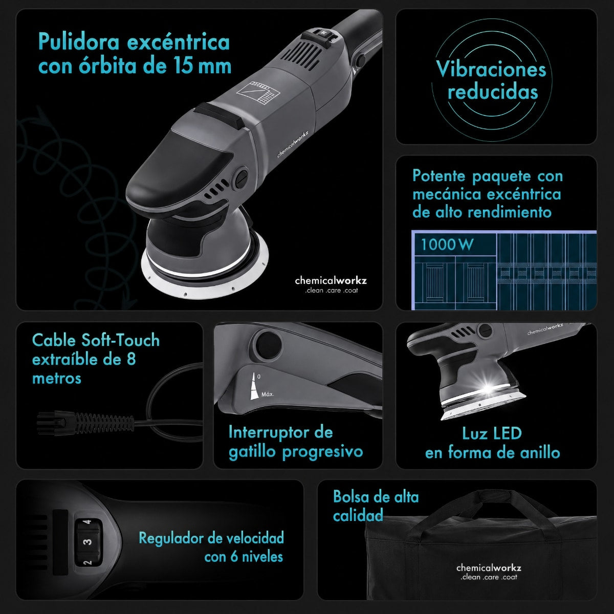 Pulidora orbital Chemicalworkz DA15 Pro