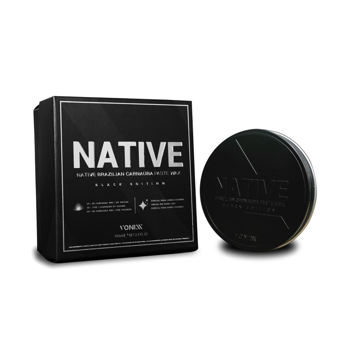 Vonixx Native Brazilian Carnauba Paste Wax Black: Cera natural de carnaúba colores ocuros