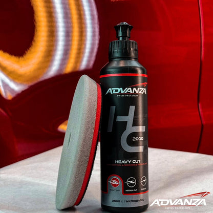 Advanza Heavy Cut 2000 junto al pad HCR gris