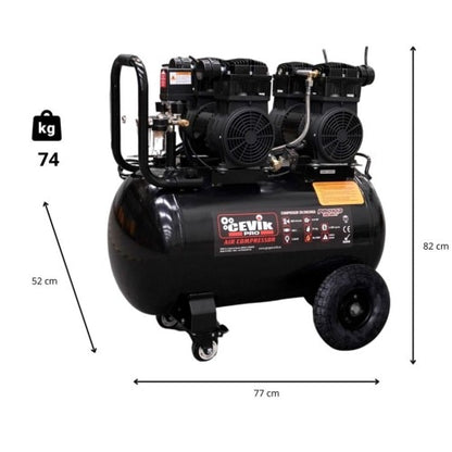 Compresor silencioso Cevik 100L 3HP S/A CEVIK PRO CA-PRO103SILENT