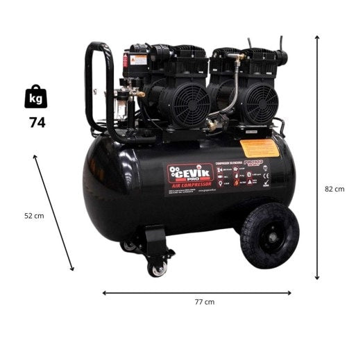 Compresor silencioso Cevik 100L 3HP S/A CEVIK PRO CA-PRO103SILENT