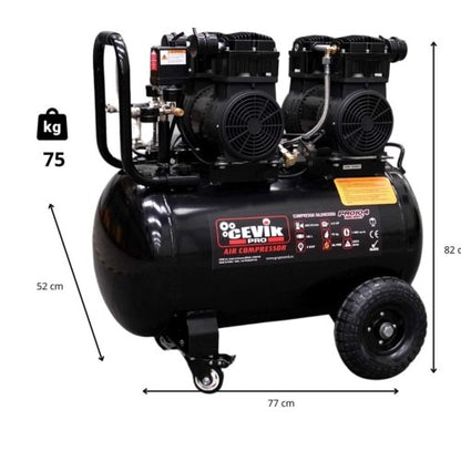 Compresor silencioso Cevik 100L 4HP S/A CEVIK PRO CA-PRO104SILENT