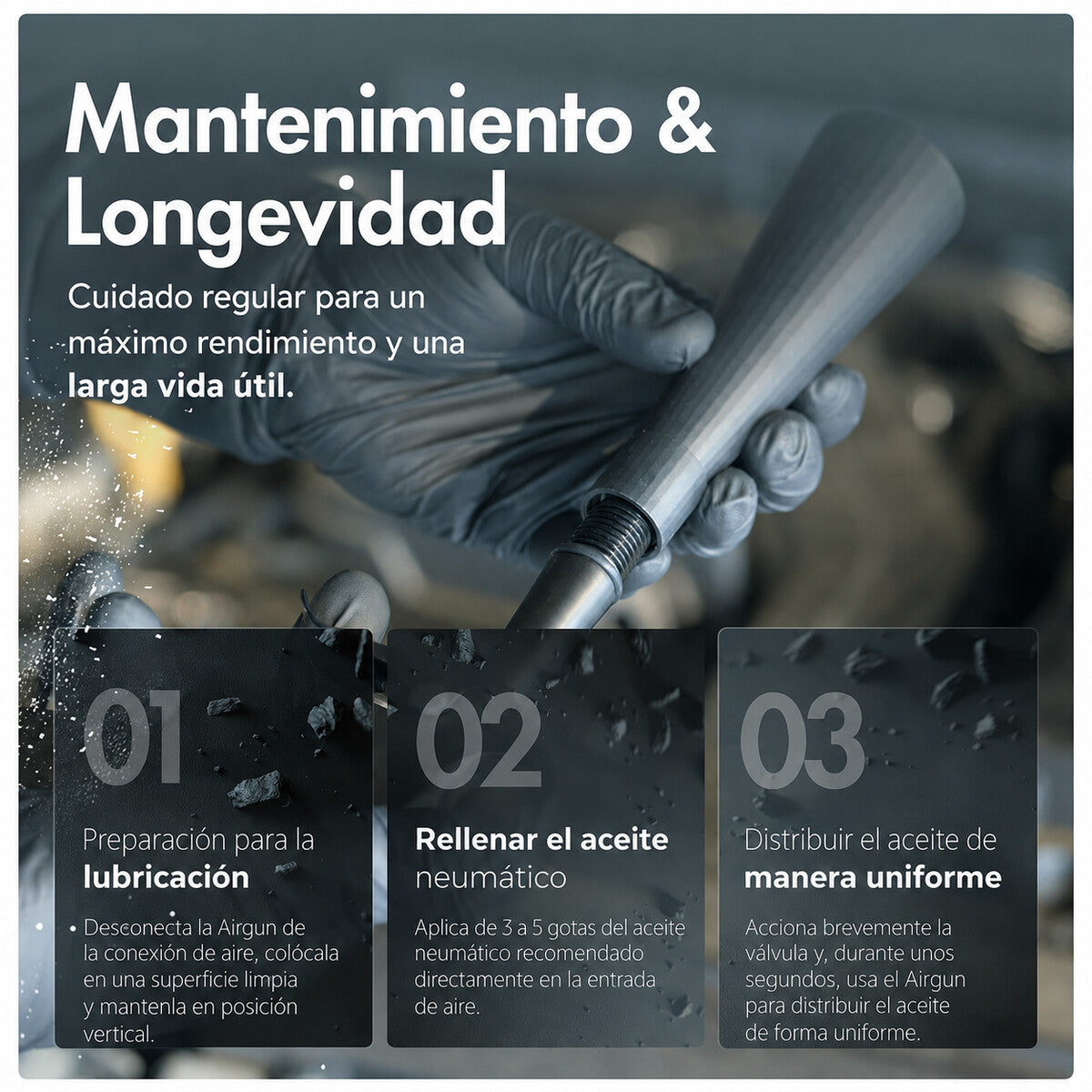 Ficha técnica AirGun: mantenimiento