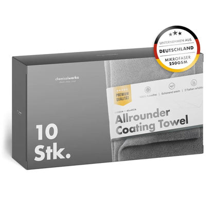 Chemicalworkz Allrounder Coating Towel gris de 250 GSM pack de 10