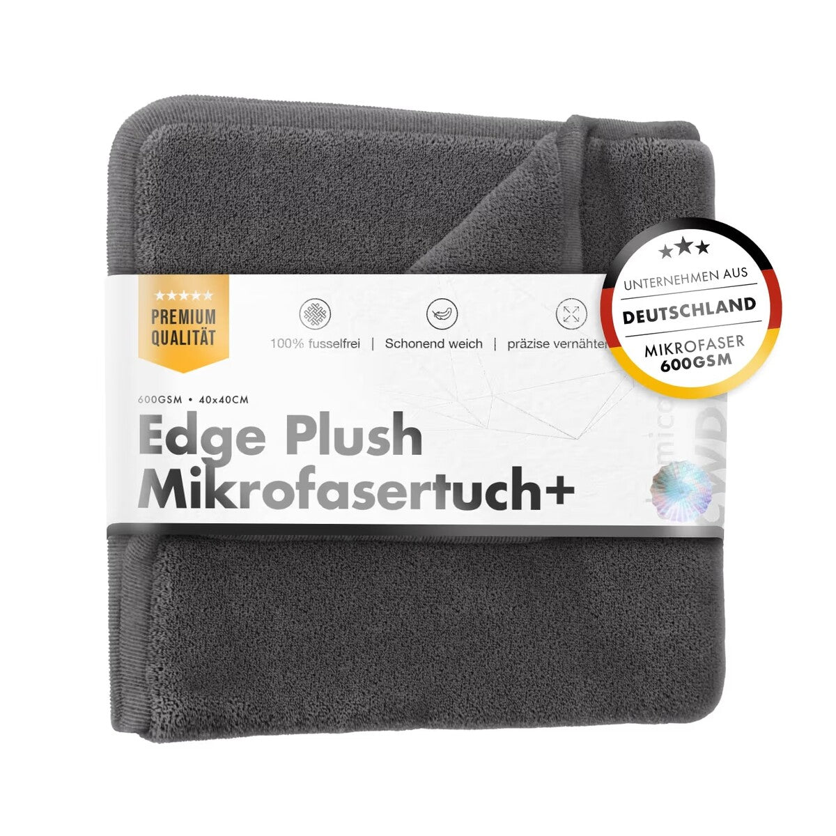 Chemicalworkz Edgeless Plush Towel gris de 600 GSM y 40 por 40 cm