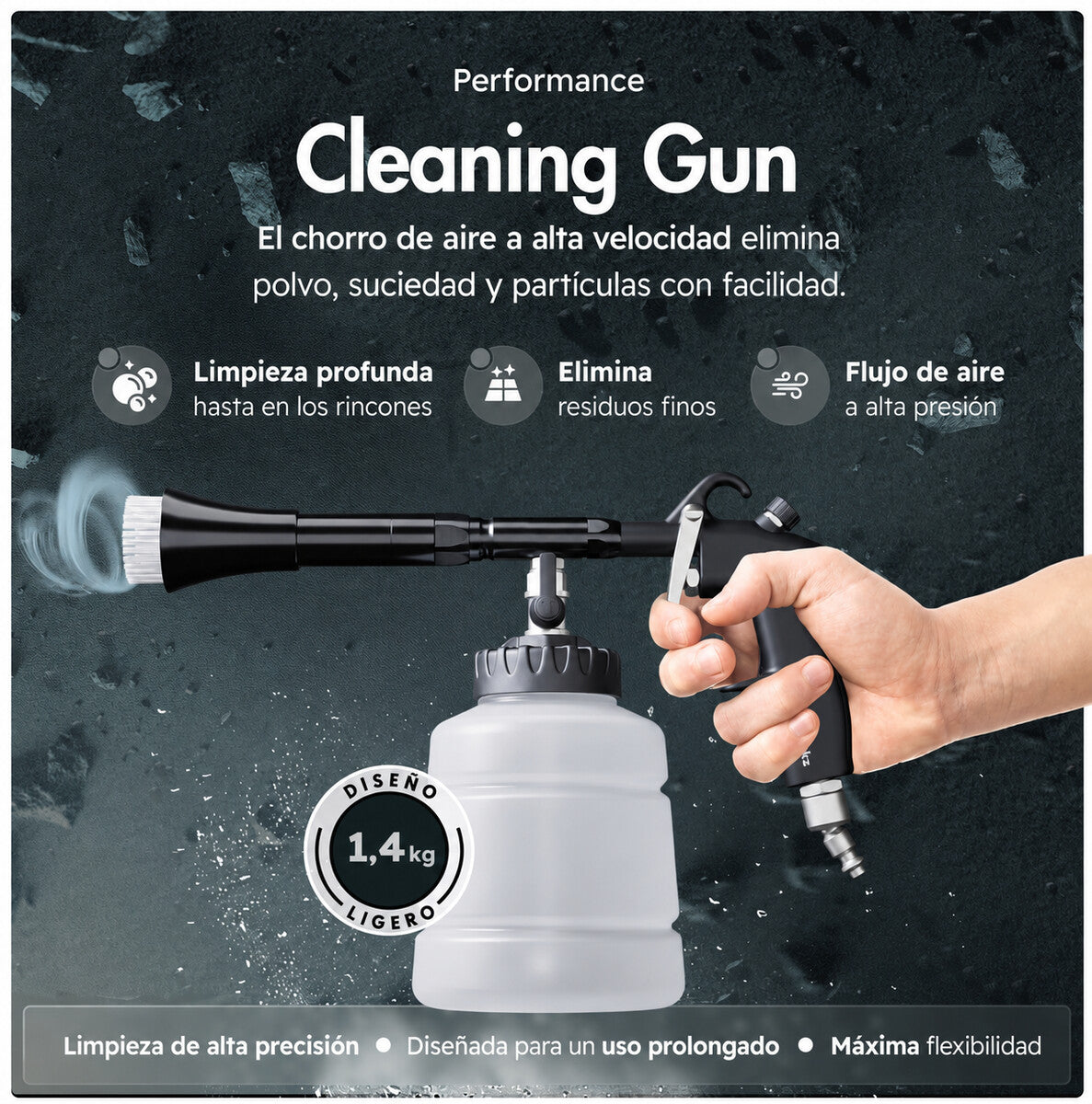 Chemicalworkz Performance Cleaning Gun: chorro de aire a alta velocidad y diseño ligero