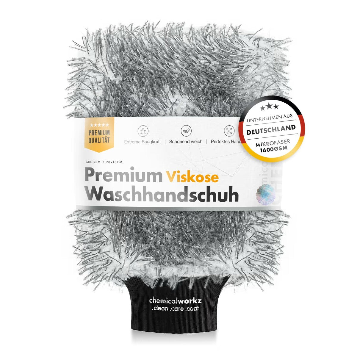 Chemicalworkz Viskose Wash Mitt gris de microfibra 1400 GSM