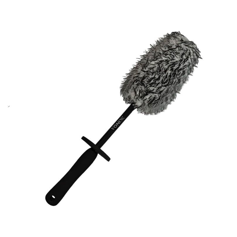 Vonixx Cepillo para limpieza de llantas de microfibra plano medio