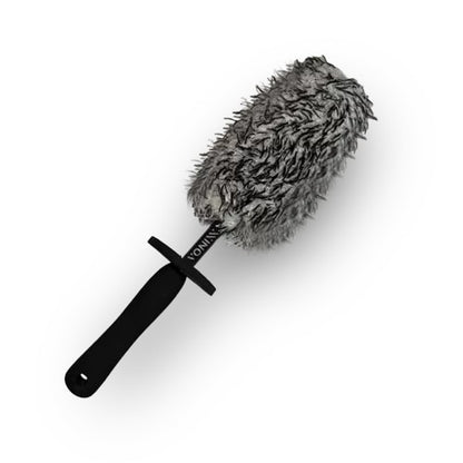 Vonixx Cepillo para limpieza de llantas de microfibra plano pequeño